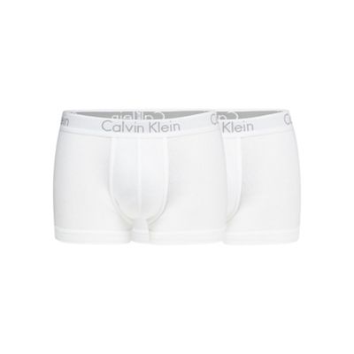 Calvin Klein Body range pack of two white slim fit hipster trunks